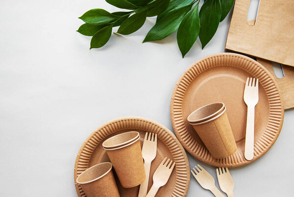 Zero waste concept, paper tableware