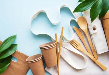 Sıfır atık konsepti, geri dönüştürülmüş sofra takımı