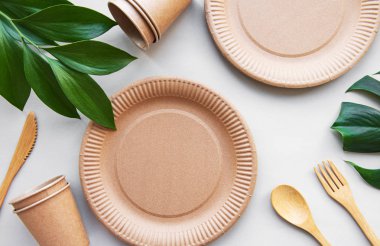 Sıfır atık konsepti, geri dönüştürülmüş sofra takımı