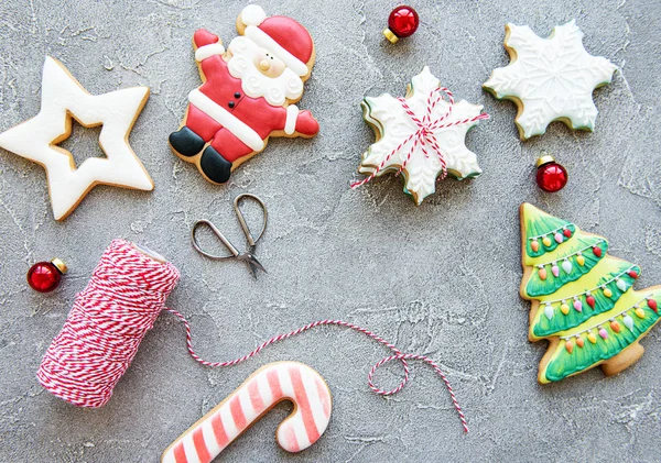 Golden Christmas pepparkakor cookies — Stockfoto