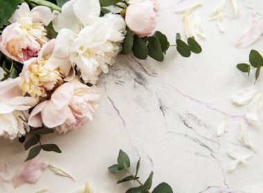 pembe peonies ile arka plan