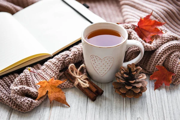 Herbst zu Hause gemütliche Komposition — Stockfoto