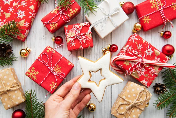 Cajas de regalo de Navidad — Foto de Stock