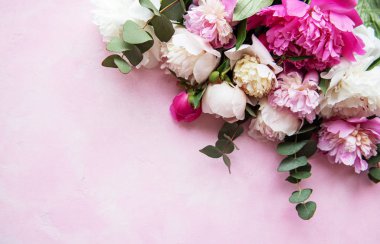 pembe peonies ile arka plan