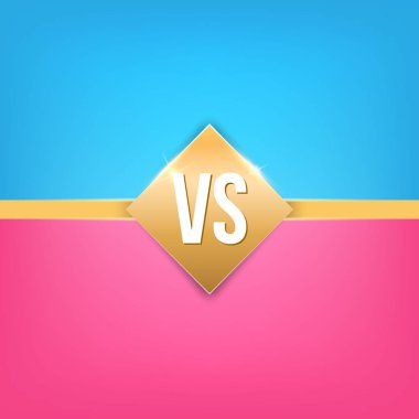 Arka plan karşı yaratıcı vektör Illustration. Rakip rekabet, mücadele, spor maç, olay, oyun, video, dans, şarkıcı için sanat tasarım logo. Soyut kavram grafik öğesi