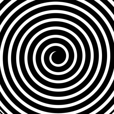 Hipnotik psychedelic sarmal yaratıcı vektör Illustration. Sanat Tasarım Radyal ışınları, burgu, bükülmüş, sunburst, girdap. Soyut kavram grafik öğesi. Komik etkisi
