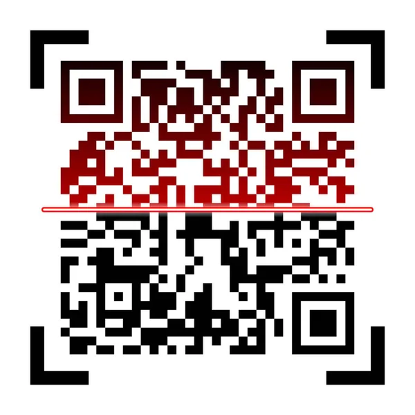 Креативная векторная иллюстрация QR-кодов, упаковочных этикеток, штрих-кодов на штрихкодах. Данные сканирования продукта в магазине. Арт дизайн. Абстрактный концепт графический элемент — стоковый вектор