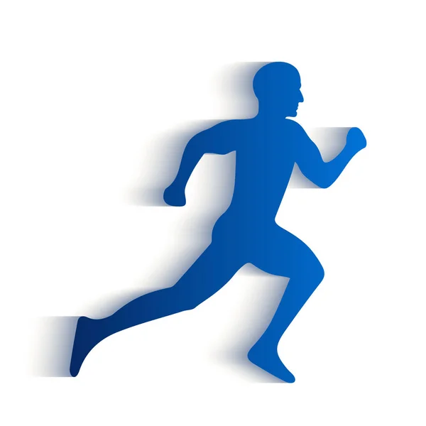Креативна векторна ілюстрація логотипу силуету бігу людини. Піктограма художнього дизайну. Абстрактний концепт графічний елемент. Логотип динамічних ліній руху — стоковий вектор
