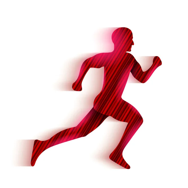 Творческая векторная иллюстрация логотипа силуэта бегущего человека. Пиктограмма иконки арт-дизайна. Абстрактный концепт графического элемента. Логотип динамических линий движения — стоковый вектор