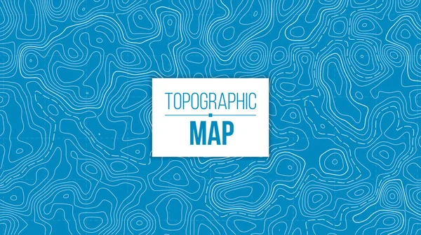 Illustration vectorielle créative de carte topographique. Art design contour arrière-plan. Concept abstrait élément graphique et schéma géographique. Randonnée pédestre en montagne, sentier terrain — Image vectorielle