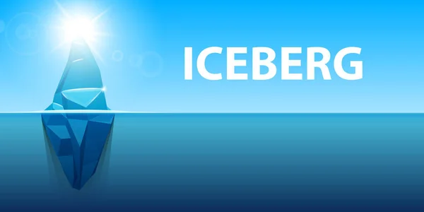 Ilustración vectorial creativa de iceberg oceánico antártico submarino. Plantilla infográfica de diseño artístico. Peligro oculto del calentamiento global del concepto abstracto gráfico para la metáfora empresarial elemento polar — Vector de stock