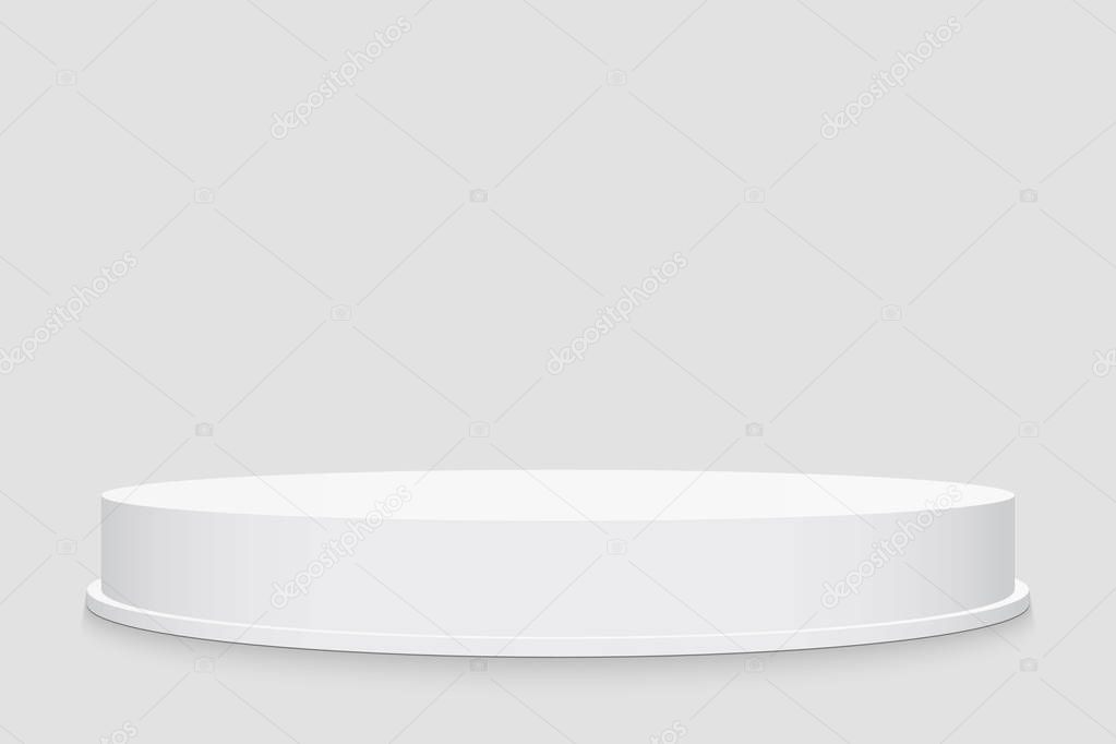 Creative vector illustration of 3d round stage podium set isolated on transparent background. Art design pedestal, platform. stage, scene. Abstract concept graphic collection element