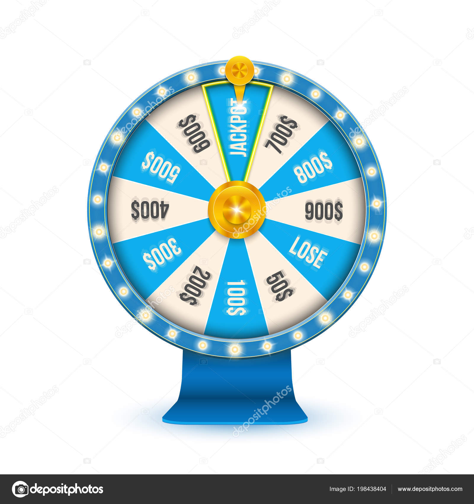 Spinning wheel or game wheel. Turning wheel of luck or lucky money chance  symbol vector illustration Stock Vector