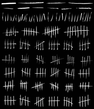 Yaratıcı vektör çizim bekleyen taksitli sayı işaretleri üzerinde arka izole sayma. Hat sanat tasarım geçti. Soyut kavram grafik öğesi