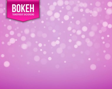 Saydam arka plan üzerinde izole dairesel parlayan bokeh yaratıcı vektör Illustration. Sanat Tasarım renkli glitter vintage sihirli ışıklar. Soyut kavram grafik öğesi