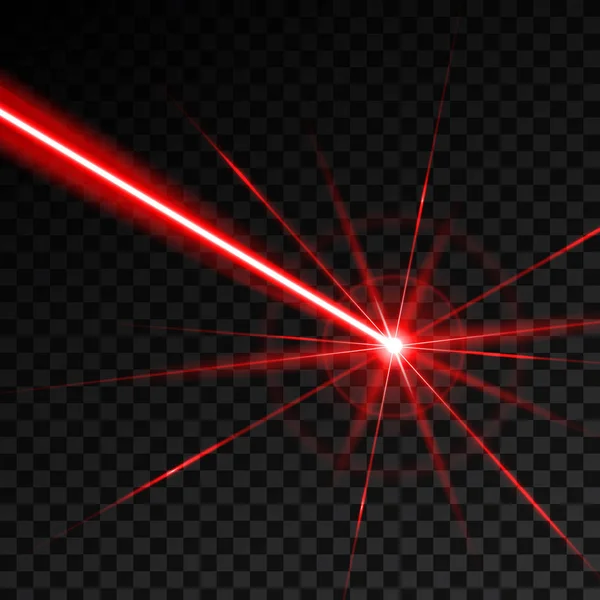 Kreative Vektor-Illustration des Laser-Sicherheitsstrahls isoliert auf transparentem Hintergrund. Art Design leuchten Lichtstrahl. abstraktes Konzept grafisches Element des Leuchtziels Flash Neon Line — Stockvektor