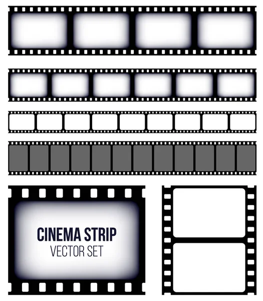 Ilustração vetorial criativa do antigo quadro de tira de filme retrô isolado em fundo transparente. Desenho de arte rolo cinema filmstrip template. Elemento gráfico do conceito abstrato — Vetor de Stock