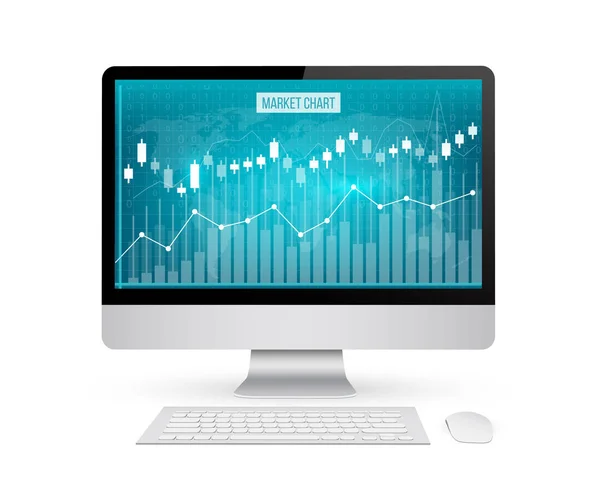 Ilustración vectorial creativa de gráficos financieros de datos empresariales. Diagrama financiero diseño de arte. Creciente, caída del mercado conjunto de gráficos de análisis de acciones. Elemento de informe gráfico conceptual. Herramientas de resumen de beneficios — Vector de stock