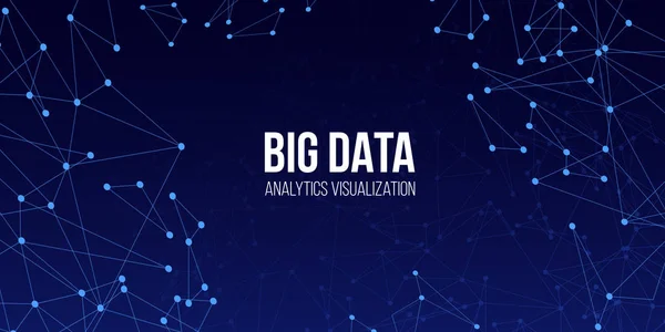 Творческая векторная иллюстрация анализа информации BIG DATA. Научно-технический контекст. Экран веб-дизайна. Абстрактный концепт графический элемент для визуального анализа будущего кода — стоковый вектор