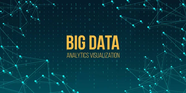 Творческая векторная иллюстрация анализа информации BIG DATA. Научно-технический контекст. Экран веб-дизайна. Абстрактный концепт графический элемент для визуального анализа будущего кода — стоковый вектор