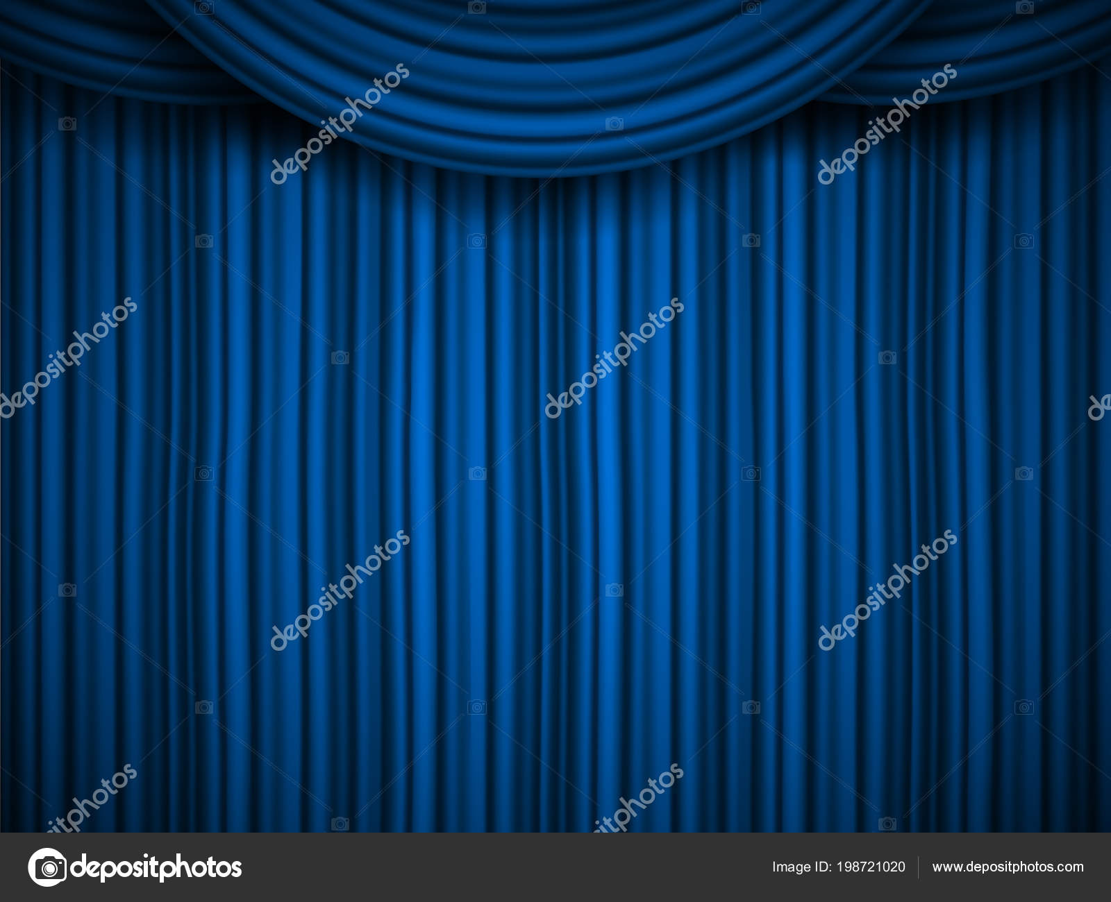 Creative Vector Illustration Of Stage With Luxury Scarlet Red Silk