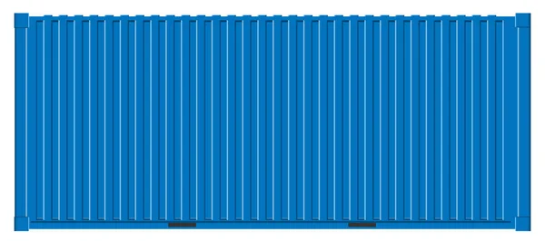 Creative vector illustration of sea freigh cargo containers views from different sides collection isolated on background. Art design realistic set. Shipping, transportation element for logistics — Stock Vector