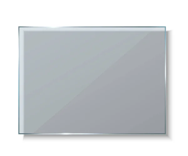 ガラス板、透明な背景に分離された空白の空のバナーの創造的なベクトル イラスト。美術を現実的なモックをデザインします。抽象的な概念グラフィック要素 — ストックベクタ