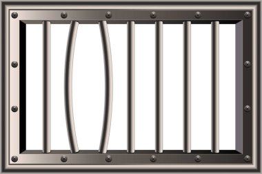 Metal gerçekçi detaylı prison barlar pencere saydam arka plan üzerinde izole yaratıcı vektör Illustration. Sanat Tasarım jail break çıkış yolu özgürlüğe. Soyut kavram grafik öğesi.