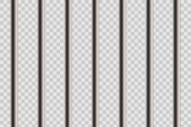 Metal gerçekçi detaylı prison barlar pencere saydam arka plan üzerinde izole yaratıcı vektör Illustration. Sanat Tasarım jail break çıkış yolu özgürlüğe. Soyut kavram grafik öğesi.