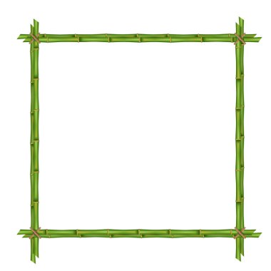 Bambu yaratıcı vektör çizim arka plan üzerinde izole çerçeve kaynaklanıyor. Sanat Tasarım boş mockup şablonu. İp, kağıt, ipek tuval. Soyut kavram tropikal tabela. Metniniz için boş yer.