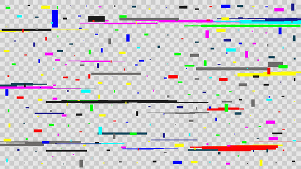 Creative vector illustration of tv screen glitch noise texture isolated on transparent background. Art design. Digital no signal static error. Television decay noise. Abstract concept graphic element.