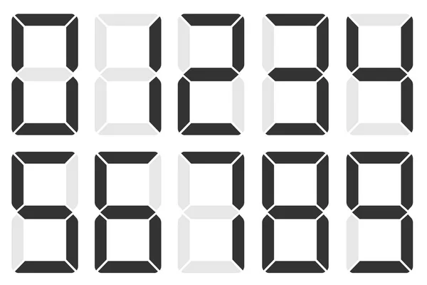 Illustration Vectorielle Créative Des Nombres Numériques Cristaux Liquides Calculatrice Isolés — Image vectorielle