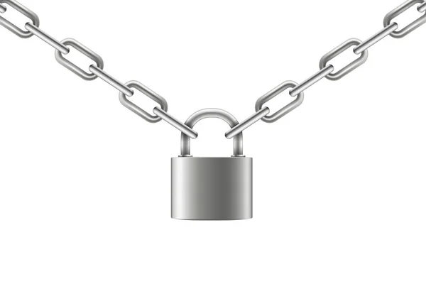 Illustration Vectorielle Créative Cadenas Fermé Réaliste Pour Protection Vie Privée — Image vectorielle