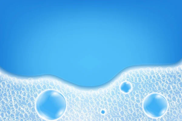 Yaratıcı vektör çizim gerçekçi su hava sabun arka plan üzerinde izole kabarcık. Sanat Tasarım şampuan köpük zemin. Soyut kavram grafik öğesi için metin kopya alanı yer ile.