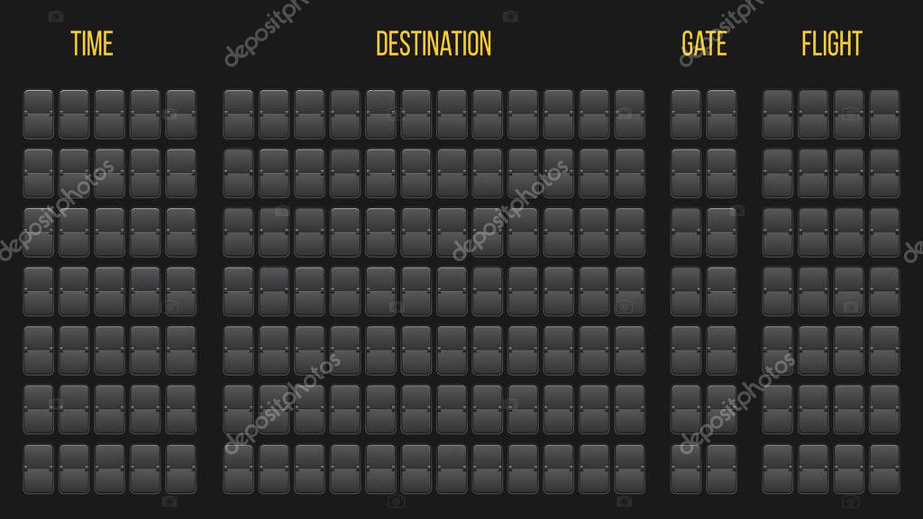Creative Vector Illustration Of Realistic Flip Scoreboard Arrival Airport Board With Alphabet Numbers Isolated On Transparent Background Art Design Analog Timetable Font Concept Graphic Element Premium Vector In Adobe Illustrator Ai