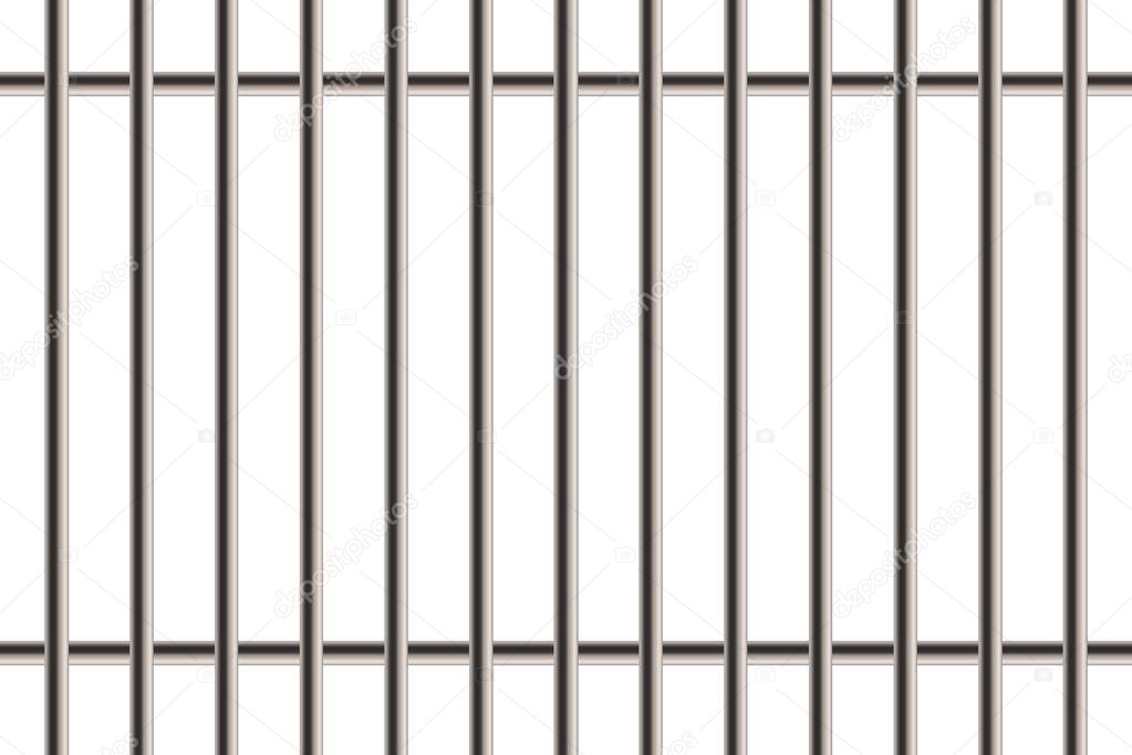 Creative vector illustration of metal realistic detailed prison bars window isolated on transparent background. Art design jail break way out to freedom. Abstract concept graphic element.