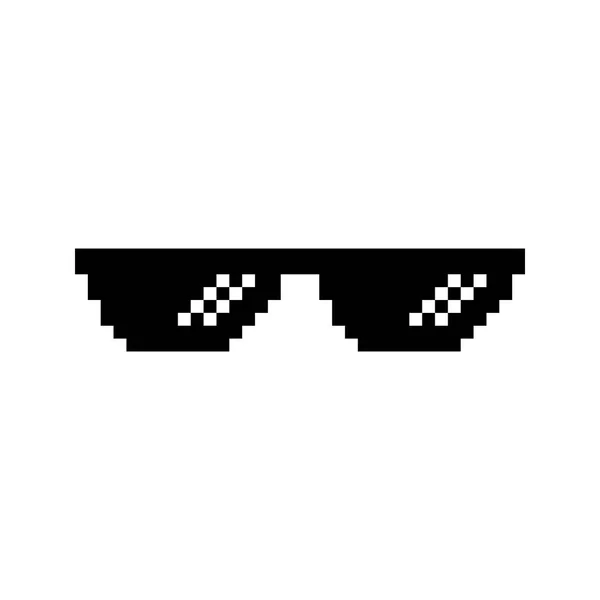 Kreativa vektorillustration pixel glas thug life meme isolerad på transparent bakgrund. Ghetto livsstil kultur konstdesign. Håna upp mallen. Abstrakt begrepp grafiskt element — Stock vektor