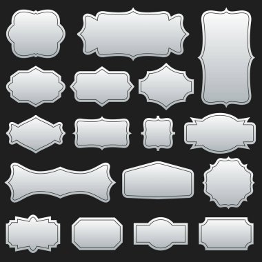 Yaratıcı vektör çizim şeffaf arka plan üzerinde izole dekoratif çerçeveler vintage kümesi. Sanat Tasarım sınır etiketleri. Boş çerçeve şablonu. Soyut kavram grafik retro elemanı