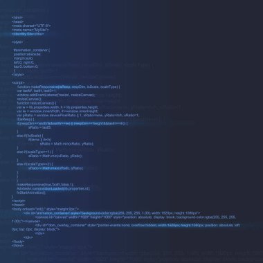 Programlama arka plan üzerinde izole bilgisayar ekranında Html kodu yaratıcı vektör çizim. Sanat Tasarım Web sitesi dijital sayfa. Program liste görünümü. Soyut kavram grafik teknolojisi öğesi