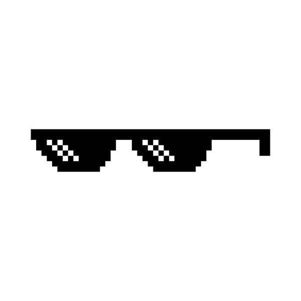 Kreative Vektor-Illustration von Pixelbrillen von Rowdy Life Meme isoliert auf transparentem Hintergrund. Ghetto-Lifestylekultur Kunst-Design. Vorlage gefälscht. abstraktes Konzept grafisches Element — Stockvektor