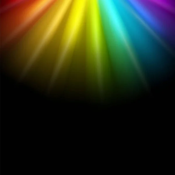 透明な背景に分離された虹グレア スペクトルの創造的なベクトル イラスト。アート デザインのゲイプライド色。抽象的な概念グラフィック要素 — ストックベクタ