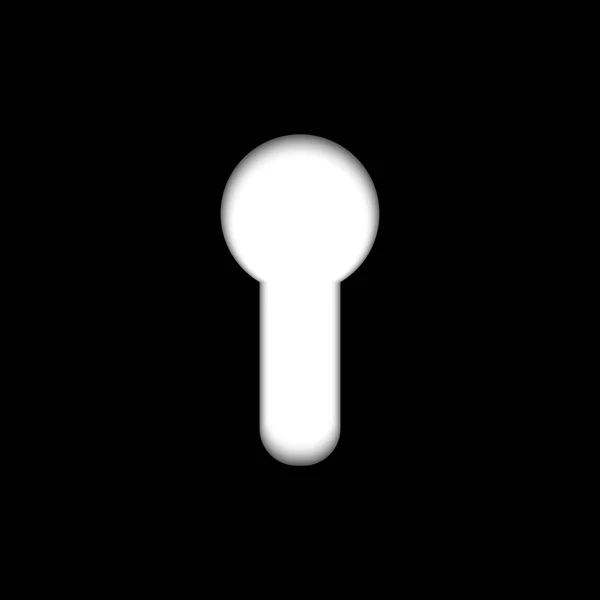 Ilustrasi vektor kreatif dari lubang kunci logam cerah yang realistis diisolasi pada latar transparan. Siluet rancangan seni untuk kunci. Elemen grafis konsep abstrak - Stok Vektor