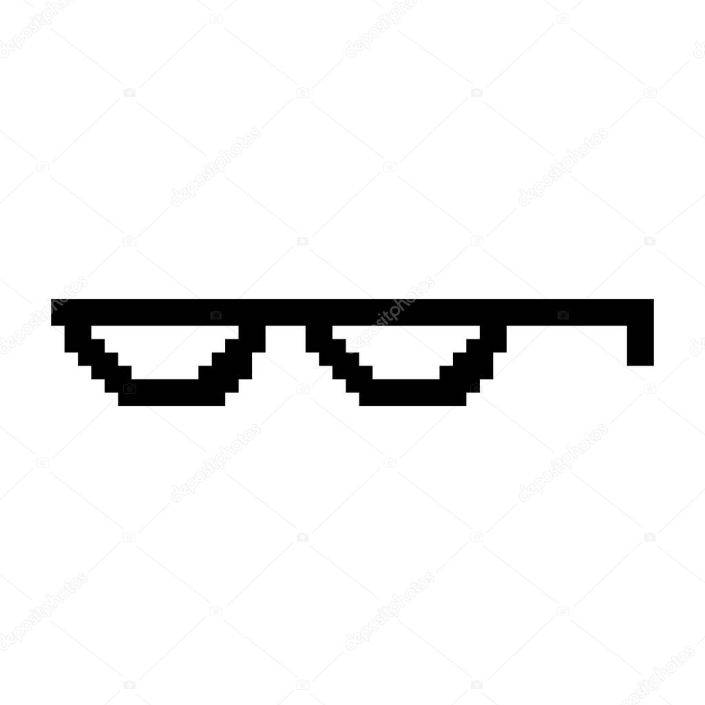 The owner regional Torrent Creative vector illustration of pixel glasses of thug life meme isolated on  transparent background. Ghetto lifestyle culture art design. Mock up  template. Abstract concept graphic element. #200688504 - Larastock