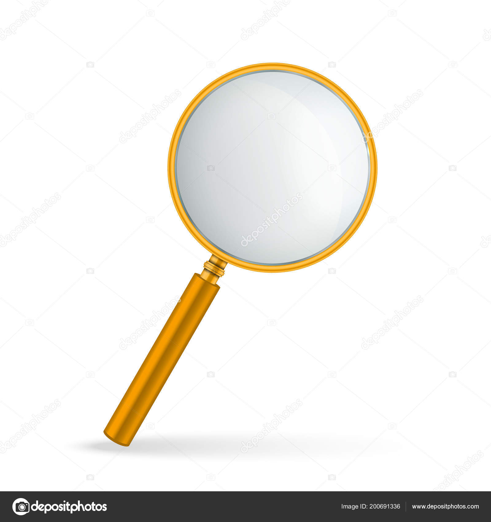 Creative Vector Illustration Realistic Magnifying Glass Isolated