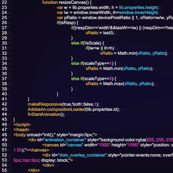 Креативная векторная иллюстрация программирования HTML кода на экране компьютера, изолированном на заднем плане. Цифровая страница сайта арт-дизайна. Вид листинга программ. Абстрактная концепция — стоковый вектор