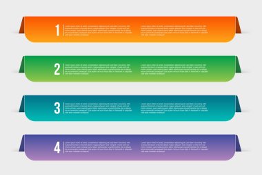 Saydam arka plan üzerinde izole infographics şablon adım yaratıcı vektör Illustration. Sanat tasarım. Soyut kavram iş, eğitim, web, el ilanları, afişler, broşürler grafik öğesi