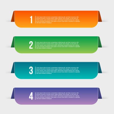 Saydam arka plan üzerinde izole infographics şablon adım yaratıcı vektör Illustration. Sanat tasarım. Soyut kavram iş, eğitim, web, el ilanları, afişler, broşürler grafik öğesi