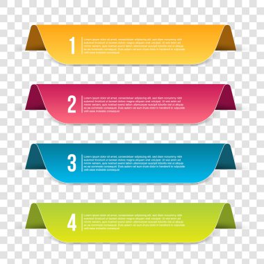 Saydam arka plan üzerinde izole infographics şablon adım yaratıcı vektör Illustration. Sanat tasarım. Soyut kavram iş, eğitim, web, el ilanları, afişler, broşürler grafik öğesi
