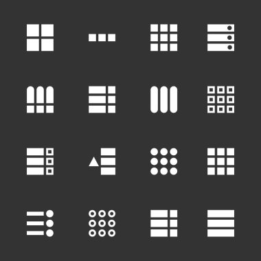 Hamburger UI, Ux menü kullanıcı arabirimi hareket simgeleri arka plan üzerinde izole yaratıcı vektör Illustration. Sanat Tasarım web navigasyon arayüzü düğme denetimleri. Soyut kavram grafik öğesi