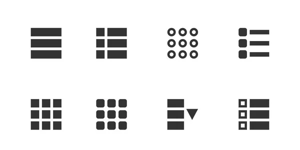 Illustrazione vettoriale creativa dell'interfaccia utente degli hamburger, icone di navigazione dell'interfaccia utente del menu UX isolate sullo sfondo. Art design controlli pulsante interfaccia di navigazione web. Elemento grafico astratto del concetto — Vettoriale Stock